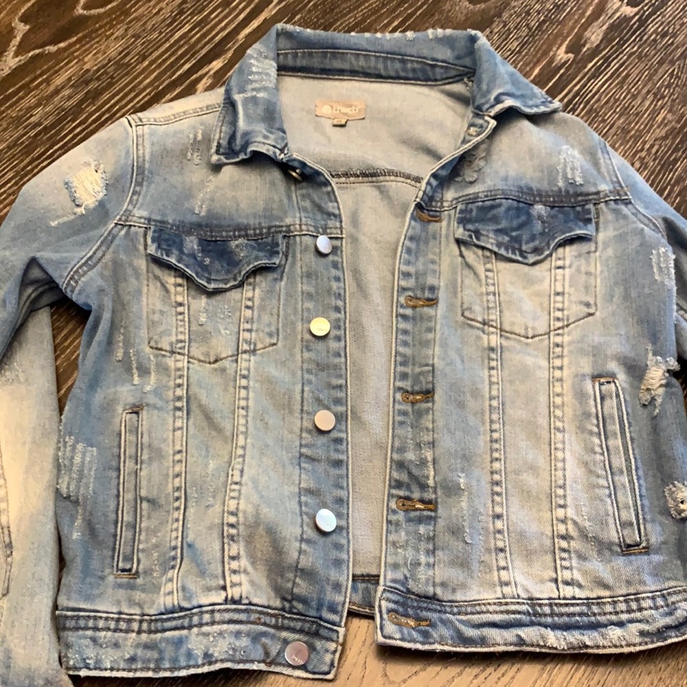 Luxury Kids Brand Tractr Girls Denim Jacket
